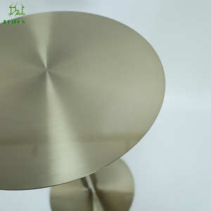 Thiết kế sang trọng cà phê bên bảng vàng trang trí nội thất khách sạn Bộ đồ nội thất phòng nhỏ thép không gỉ vòng đầu bảng bên - Product Image 4