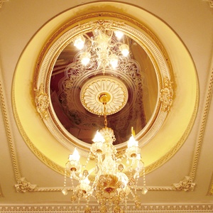 Banruo Hiện Đại Hội Trường Giả Nhựa Trần <span class=keywords><strong>Pop</strong></span> Mạ Kẽm Sliver Gạch Hàng Đầu Tấm Tường Cho Nhà Hàng Trang Trí - Product Image 2