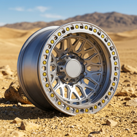 Jantes Fonyee 17x9 en aluminium Beadlock 0-50mm ET, moulées, concaves, chromées, 6x139.7, neuves pour la course de dragster