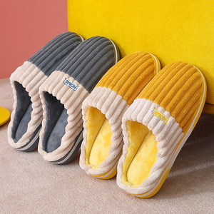 2024 moda Casual zapato de algodón calidez invierno interior hombres zapatilla de gran tamaño casa piso trapear Zapatillas de algodón para hombres - Product Image 4