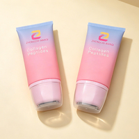 Tube cosmétique vide en PE avec impression de logo personnalisé, tête de massage en aluminium pour l'emballage de crème de soin corporel