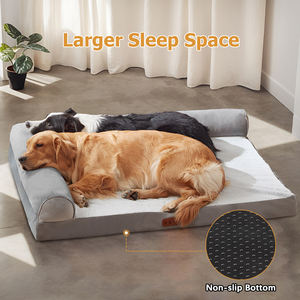 Extra Großes CE-Zertifiziertes Orthopädisches Hunde- und Katzenbett aus Memory-Schaumstoff mit Umweltfreundlichem Klassischem Samtbezug – Bequemes Waschbares Komfortbett - Product Image 4