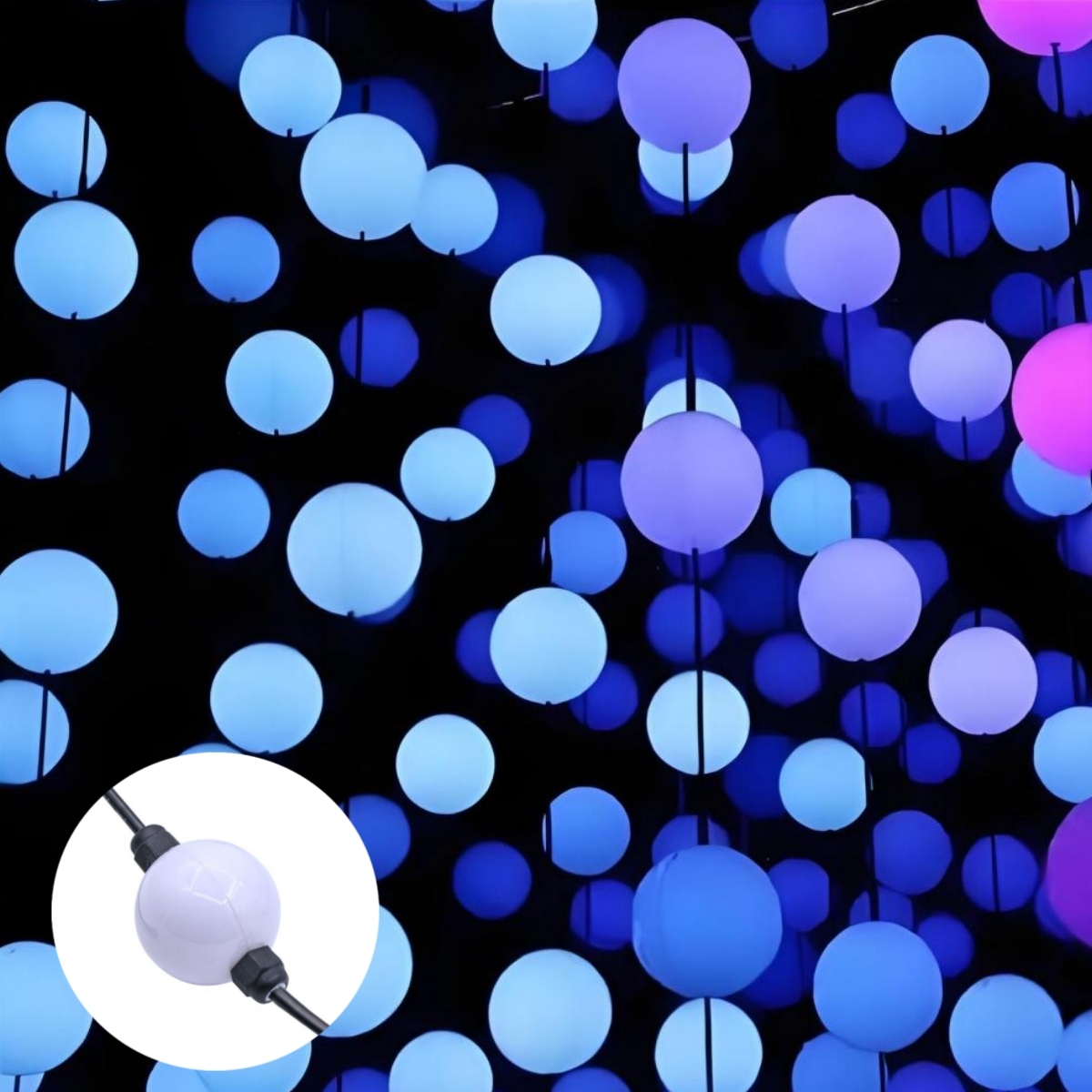Outdoor Led String Decoration Lights Round Ball 3d Led pixel Ball Light 3d Led pixel Lights