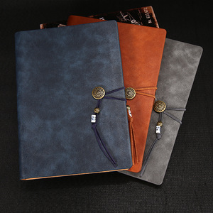 A5 Business Notebook Set With Chinese Style Tie Multi Card Slot Pen <b>Holder</b> & Loose <b>Leaf</b> Design - 100 Sheets (Custom ) - Product Image 1