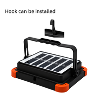 Lámpara de Trabajo LED SMD Blanca de 450LM, con Energía Solar, Resistente al Agua IP44, Ángulo de Haz de 120°, Carga Solar Tipo-C, 2400mAh, para Taller