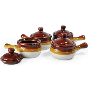 Tráng Men Đồ Đá Pháp Onion Soup <span class=keywords><strong>Bowls</strong></span> Crocks Fancy Gốm Đồ Đá Onion Soup Crocks <span class=keywords><strong>Bowls</strong></span> Cheese Bowl Với Xử Lý - Product Image 2