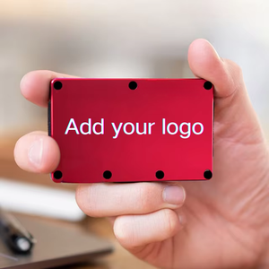 Nuovo Portafoglio RFID con Stampa Personalizzata Antifurto <span class=keywords><strong>e</strong></span> Anti-lettura, Fermasoldi Sottile <span class=keywords><strong>di</strong></span> Sicurezza da Uomo con Clip a Molla, <span class=keywords><strong>Porta</strong></span> <span class=keywords><strong>Carte</strong></span> in Lega <span class=keywords><strong>di</strong></span> Alluminio con Clip Metallica - Product Image 1