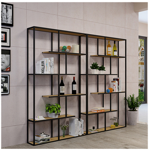 Estantería de exhibición de hierro forjado, estante de partición de suelo, sala de estar, multicapa, adornos simples, almacenamiento para porche - Product Image 2