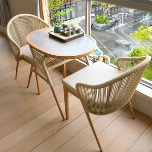 Juego de Muebles de Balcón para 2 Personas, Ahorra Espacio, 3 en 1, Muebles de Patio, Mimbre de Ratán Sintético, Juego de Muebles de Jardín - Product Image 3