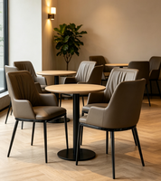 Chaise de salle à manger moderne de luxe léger, haut de gamme, en similicuir rembourré, pour la maison, l'hôtel, le café, le restaurant, vente en gros et projets d'ingénierie