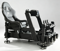 Cockpit de simulateur de course professionnel, kit complet, châssis en profilé aluminium, pour l'entraînement aux jeux de course F1