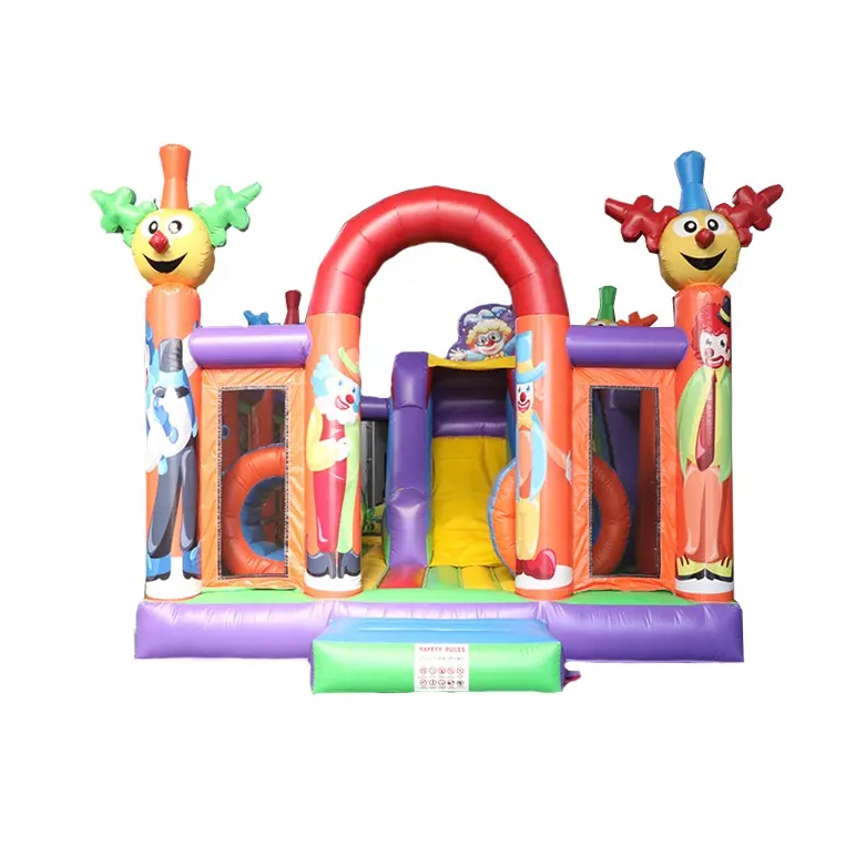 Kids PVC Clown Fun City Bouncing Jump House Inflatable Bouncy Castle