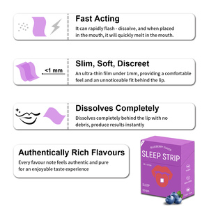 ハーブサプリメント睡眠口腔ストリップメラトニン深い睡眠サプリメントガンマ-アミノ酪酸睡眠溶解口腔ストリップ - Product Image 5