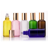 Flacon d'huile essentielle 15ml 30ml 50ml, flacon de parfum vide noir mat, flacon en verre à bille avec logo personnalisé par sérigraphie