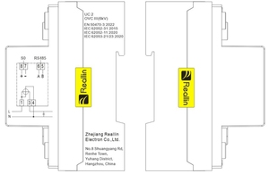 Reallin D1006-BFC/D Single phase tần số <span class=keywords><strong>Meter</strong></span> 65A Mid ul giấy chứng nhận cho giám sát điện EV sạc đống RS485 kết nối - Product Image 6
