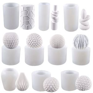 Moule à bougie en silicone blanc écologique en forme de pilier, durable et facile à démouler, outils de pâtisserie pour anniversaire et bricolage – Offre Spéciale - Product Image 1