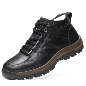 Men's Fleece Lined Winter <b>Boots</b> Black Thick Sole <b>Lace</b> Up Casual Snow <b>Boots</b> Adult Size 9988 - Product Image 5