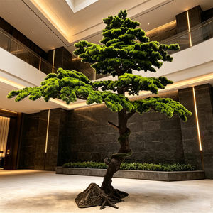 Árbol Bonsái Artificial de Pino <span class=keywords><strong>Gigante</strong></span> con Raíz Trenzada Personalizado para Decoración de Interiores en Centros Comerciales, Atrios, Hoteles y Vestíbulos - Product Image 5
