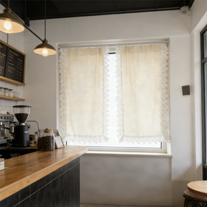 <span class=keywords><strong>Rideau</strong></span> <span class=keywords><strong>court</strong></span> en dentelle respirante à broderies florales vintage, à suspendre sur une tringle, <span class=keywords><strong>pour</strong></span> la cuisine, la chambre à coucher, la maison, le café, la décoration de fenêtre - Product Image 2
