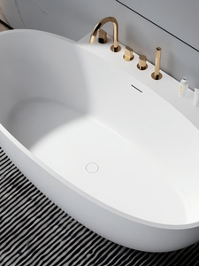 Nouvelle <span class=keywords><strong>baignoire</strong></span> en pierre artificielle 2025, température constante, forme en arc, autoportante, pour la maison, l'hôtel, l'hébergement, petit appartement, <span class=keywords><strong>niche</strong></span> 6BM - Product Image 3