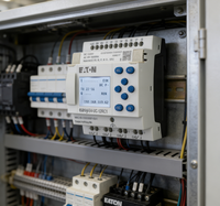 Relais intelligent Eaton EASY-E4-UC-12RC1 avec horloge temps réel 12/24V ACDC, 8 entrées, 4 sorties, montage DIN pour automatisation programmée des bâtiments