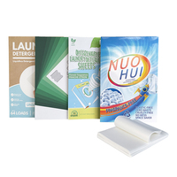 Fournitures de nettoyage ménager, feuilles et bandes de lessive écologiques jetables au parfum de citron