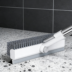 OEM 3 in 1 Scrape and Heavy-Duty Stiff Bristle Scrubber <b>Brush</b> Long Adjustable Handle for Bathroom Kitchen Wall Tub Tile <b>Deck</b> - Product Image 6