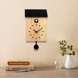 カッコウ時計振り子付きインフィニティタイムブラックウォールアートモダンデザイン - Product Image 4