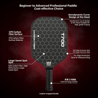 Pala de Pickleball Compuesta Estándar USAPA - Diseño de Cuerpo Ancho Resistente a Impactos para Entrenamiento Avanzado, 223g, 40 Agujeros, Superficie de Arena 3D
