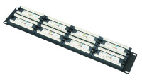 Panel Kabel Patch Terstruktur Gigabit 19 Inci 2U Rak Mount 48 Port Cat6 UTP RJ45 110 IDC 250MHz T568A/B CE RoHS
