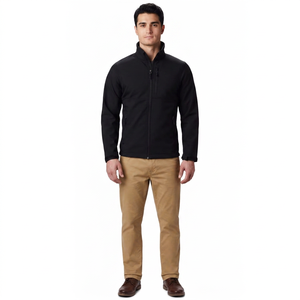 <b>Mens</b> <b>Canvas</b> Stand Collar Front Logo Waterproof <b>Jacket</b> Linen Lined Full Zip Hiking Work Travel <b>for</b> <b>Men</b> - Product Image 1