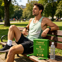 Café Énergisant Équilibré aux Herbes Maca 18g*10 Sachets Individuels – Complément Alimentaire pour Adultes, Soutien Énergétique, Soulagement de la Fatigue
