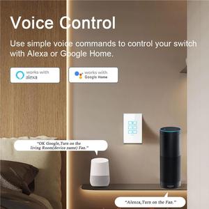 Lanbon Domótica EE. UU. Estándar Inteligente Wifi Zigbee Ventilador de techo Relé Regulador Interruptor - Product Image 4