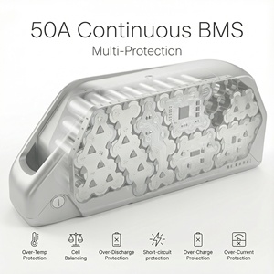 Batería de Litio para Bicicleta Eléctrica 52V 25Ah (5000mAh) con 50 Celdas, BMS de 50A, Grado de Impermeabilidad IP65, Estilo Downtube para 1000-2000W (Stock en el Reino Unido) - Product Image 2