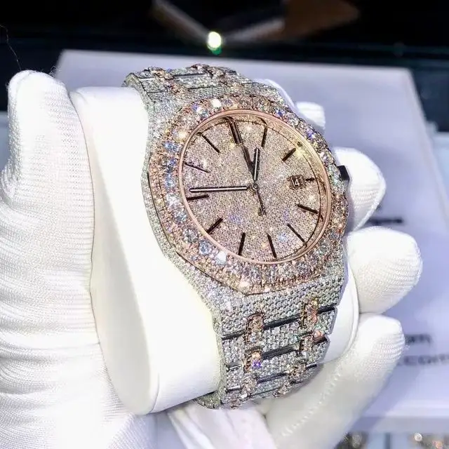 Topkwaliteit Luxe Designer Polshorloge Vrouwen Ijskoud Horloge Voor Mannen Super Kloon Moissanite Horloges Automatische Mechanische Horloges