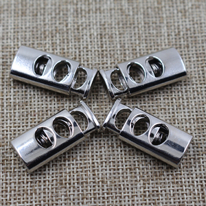 Manufacturer Custom Zinc Alloy Metal Adjustable Metal Spring Cord Lock <strong>Stopper</strong> for Clothing - Product Image 4