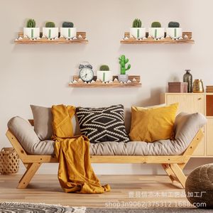 Wooden <b>Wall</b> Mounted <b>Floating</b> <b>Shelf</b> Rectangle Durable For Home Decor - Product Image 1