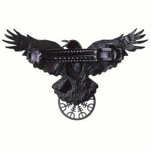 Pince à cheveux gothique Viking chauve-souris, grande pince à cheveux rétro Viking corbeau noir, pince bec de canard, accessoires de fête style nordique norvégien - Product Image 5