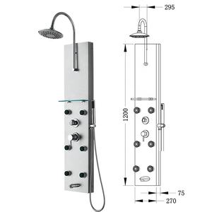 Panneau de douche multifonction de qualité supérieure à prix abordable avec jets, double poignée et cartouche céramique, idéal pour l'hôtellerie - Product Image 3