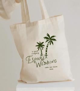 Customized Palm <strong>Tree</strong> Wedding Paper Tote <strong>Bag</strong> Wedding Favor Packaging Wholesale Shopping <strong>Bags</strong> with Custom Logo - Product Image 1