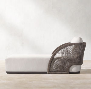 Плетеный ротанговый шезлонг для любой погоды, скамейка, Солнцезащитная кровать для отеля, патио, шезлонг, плетеный уличный шезлонг у бассейна - Product Image 2