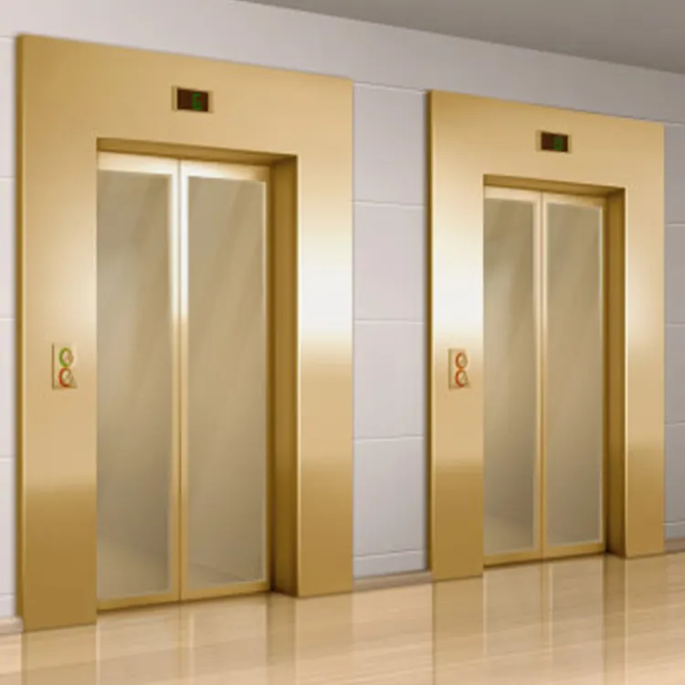 カスタマイズされた形状のゴールドメタル商用ドアフレーム/ステンレスエレベータードアフレーム
