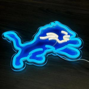 Tùy chỉnh Neon LED mô hình thể thao Detroit sư tử LED đội logo hình thắp sáng Tường dấu hiệu - Product Image 3