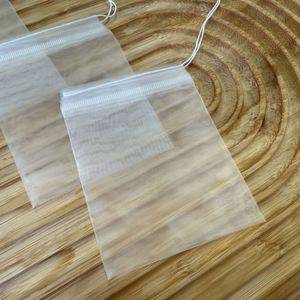 Sachets de thé en nylon jetables avec cordon de serrage, sachets filtrants vides pour thé en vrac - Product Image 1