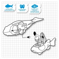EPT 3-Kanal Ferngesteuertes Nano-Fisch-Spielzeug RC-Fisch-Schwimmset Mikro-Funkgesteuertes Unterwasser-Tierspielzeug-Set für Kinder