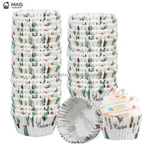 Bandeja de papel de pan desechable MaisBakery, taza de papel para hornear, tazas de papel para hornear pasteles de colores para pasteles