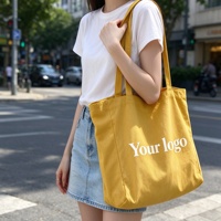 Sac fourre-tout en toile de coton avec logo personnalisé, sac à bandoulière réutilisable, grande capacité pour la promotion de vente au détail, cadeau