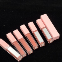 Tube de gloss à lèvres LED avec miroir, gloss liquide mat pailleté, vente en gros avec logo personnalisé