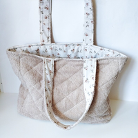 Mode fait à la main éponge tissu fourre-tout sac de luxe femmes matelassé serviette fourre-tout sac à main grande capacité matelassé épaule sac de plage