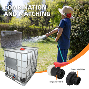 Adaptateur TIQ professionnel pour conteneur IBC, réducteur de filetage mâle M80x3 vers <span class=keywords><strong>S60x6</strong></span>, pour sortie de réservoir d'<span class=keywords><strong>eau</strong></span> et <span class=keywords><strong>raccord</strong></span> de tuyau d'arrosage - Product Image 3